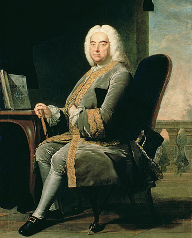 Full-length portrait of Handel by Thomas Hudson (1756)