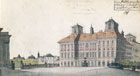 Esterházy Castle in Eisenstadt, where Haydn worked for many years. Ink and watercolour by FAJ von Wetzelsberg c.1817