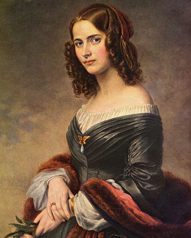 Cécile Jeanrenaud, the composer's wife, by Eduard Magnus
