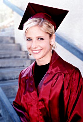 Buffy at Graduation. It didn't stay this calm for long.