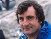 Douglas Adams on the Hitchhiker's set.