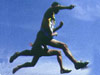 Athletes run