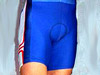 A man in cycling shorts