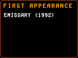 First Appearance - Emissary (1992)