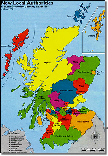 Map Of Scotland Local Authorities Scottish Referendums