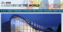 Screen grab of the A History of the World website homepage