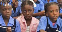 UNICEF temporary school in Haiti copyright UNICEF