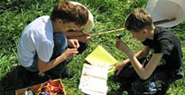 Verevo pupils identifying invertebrates